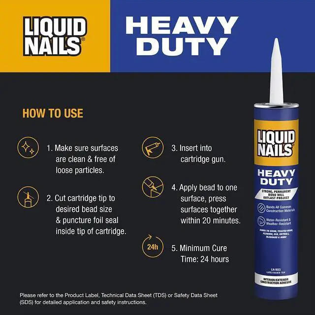 Alt view image 3 of 6 - 10 oz Heavy Duty Construction Adhesive