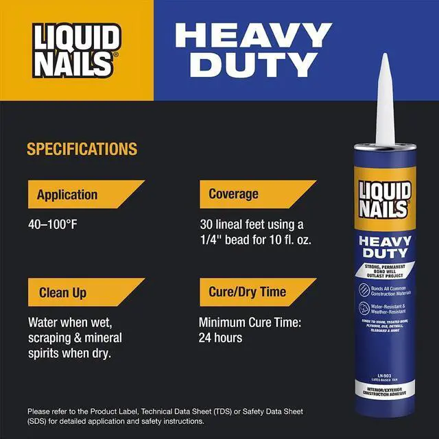 Alt view image 4 of 6 - 10 oz Heavy Duty Construction Adhesive