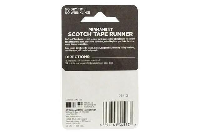 Alt view image 7 of 7 - Double Sided Tape Runner, 0.27 in x 26 ft., Perfect for Holiday Crafts, Gifts, and DIY, 1-Pack
