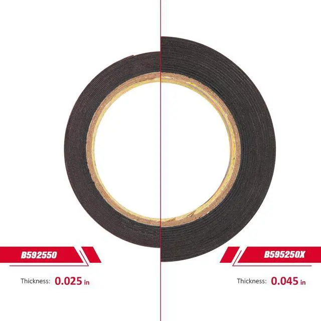 Alt view image 3 of 7 - 3M Double Sided Tape Heavy Duty 0.5" x 15.4 Ft 5925, Black Mounting Tape