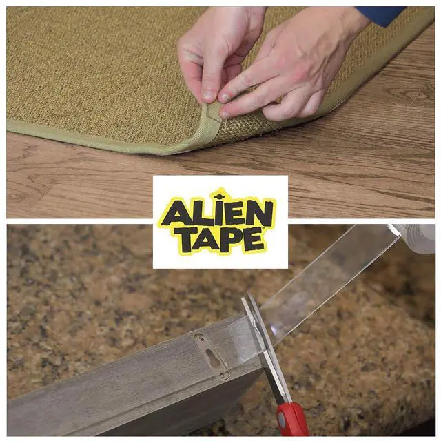 Alt view image 5 of 6 - ALIEN TAPE Double Sided Tape Heavy Duty, Nano Tape, Double Sided Mounting Tape, Heavy Duty Double Sided Tape for Walls, Wall Tape, Clear Adhesive Tape for Poster Photo Wall Décor As Seen on TV 30 Feet