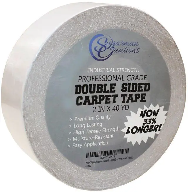 Main image of Strongest Double Sided Carpet Tape, 2 Inch by 40 Yard, 120 feet! 2X More! 5 Stars Professional Grade, Industrial Strength, Heavy Duty Rug and Carpet Underlayment Adhesive