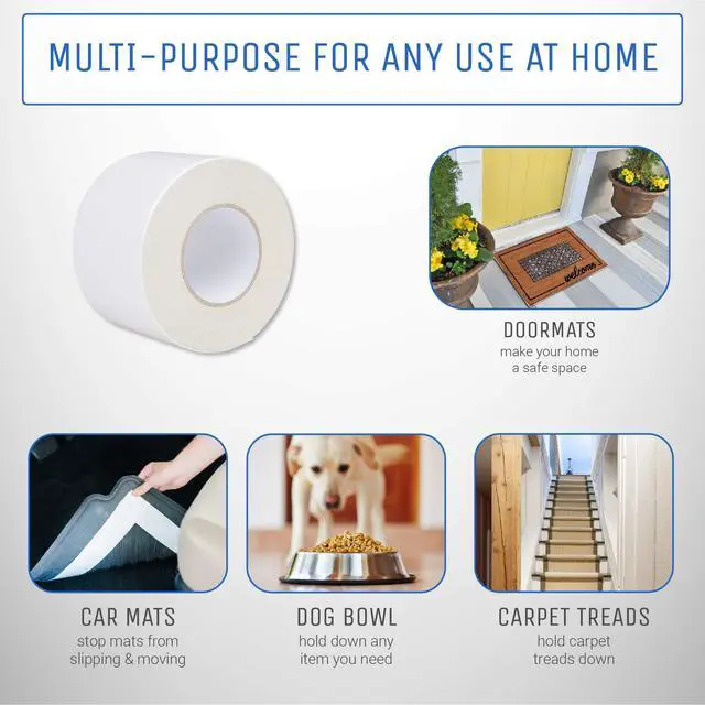 Alt view image 4 of 6 - Strongest Double Sided Carpet Tape, 2 Inch by 40 Yard, 120 feet! 2X More! 5 Stars Professional Grade, Industrial Strength, Heavy Duty Rug and Carpet Underlayment Adhesive