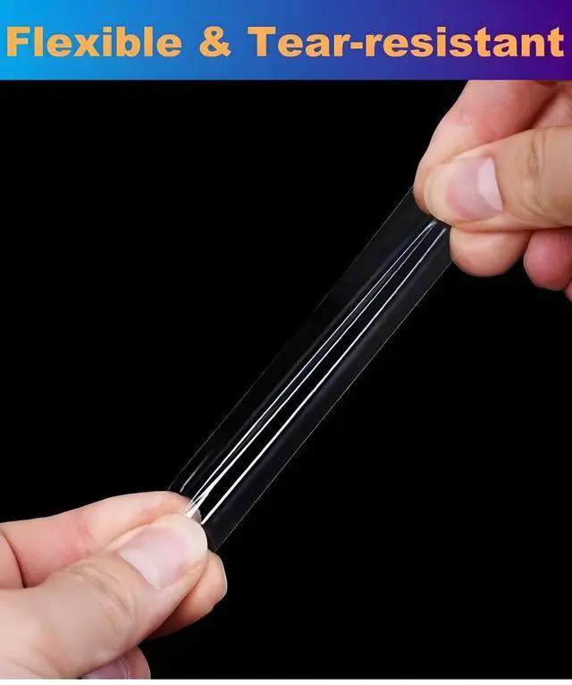 Alt view image 6 of 7 - Super Thin Double Sided Adhesive Tape 1Inch x 66Feet Transparent Sticky Tape for Making DIY Crafts, Paste Photo, Scrapbook, Gift Wrap, Rug Fixed, Woodworker, Fashion Clothing, Wall Decor, Cat Training