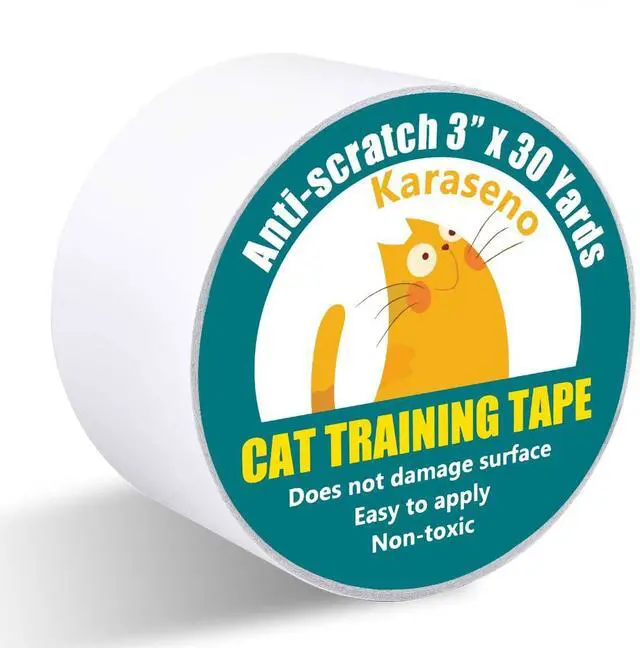 Main image of Anti Cat Scratch Tape, 3 inches x 30 Yards Pet Training Tape, 100% Transparent Clear Double Sided Cat Scratch Deterrent Tape, Furniture Protector for Couch, Carpet, Doors, Pet & Kid Safe