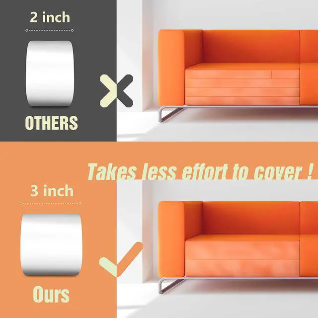 Alt view image 7 of 7 - Anti Cat Scratch Tape, 3 inches x 30 Yards Pet Training Tape, 100% Transparent Clear Double Sided Cat Scratch Deterrent Tape, Furniture Protector for Couch, Carpet, Doors, Pet & Kid Safe