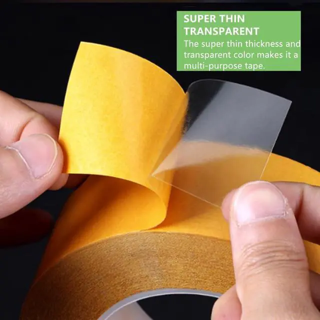 Alt view image 5 of 7 - Ultra-Thin Clear Double Sided Tape Heavy Duty 2 Inch x 82 Feet Strong Clear Two Sided Mounting Tape for LCD Screen Repair, LED, Crafts, Posters, Scrapbook, Woodworking, Carpet, Clothes, Residue Free