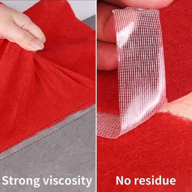 Alt view image 3 of 7 - Double Sided Fabric Tape Heavy Duty,Double Stick Carpet Tape Fabric Tape