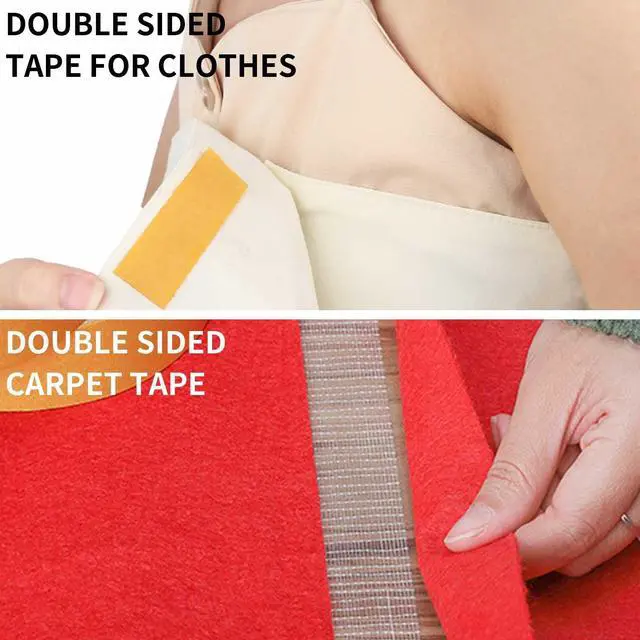 Alt view image 5 of 7 - Double Sided Fabric Tape Heavy Duty,Double Stick Carpet Tape Fabric Tape
