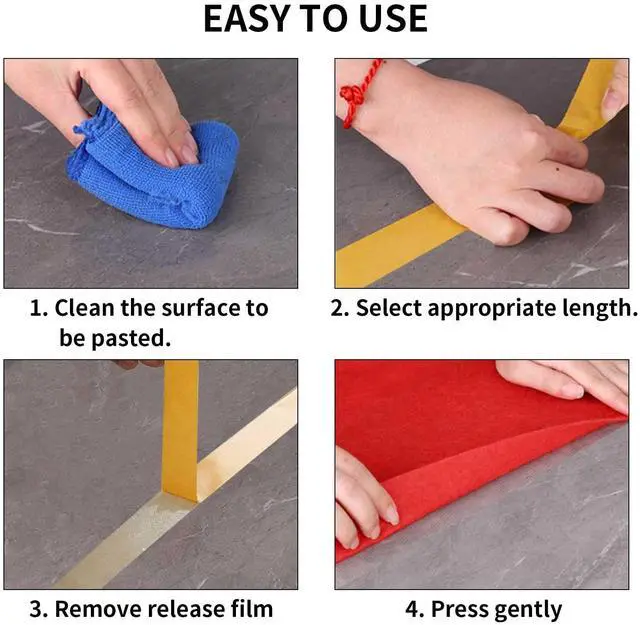 Alt view image 7 of 7 - Double Sided Fabric Tape Heavy Duty,Double Stick Carpet Tape Fabric Tape
