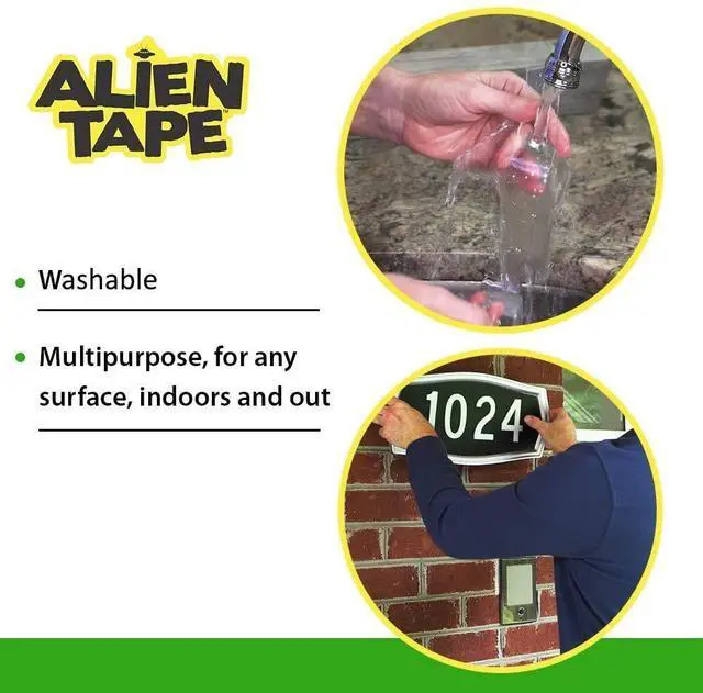 Alt view image 3 of 6 - Heavy Duty Double Sided Tape, Nano Tape, Feet Clear Adhesive Tape for Poster Photo Wall Decor As Seen on TV, (2 Rolls - 14 Feet)