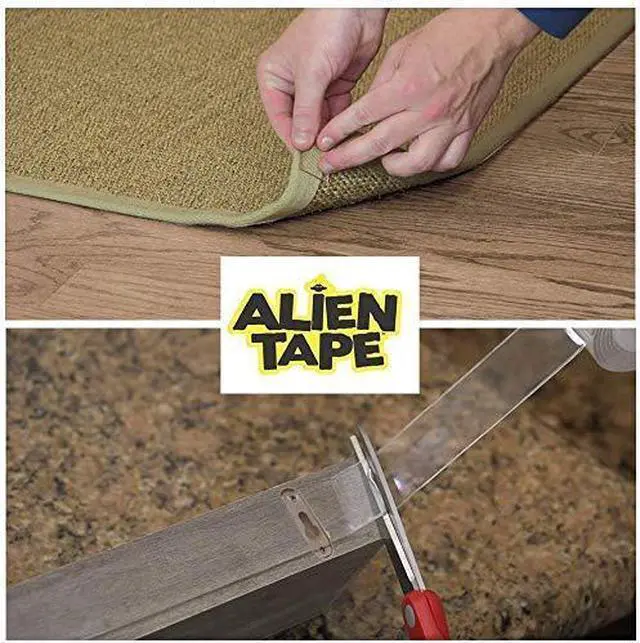 Alt view image 5 of 6 - Heavy Duty Double Sided Tape, Nano Tape, Feet Clear Adhesive Tape for Poster Photo Wall Decor As Seen on TV, (2 Rolls - 14 Feet)