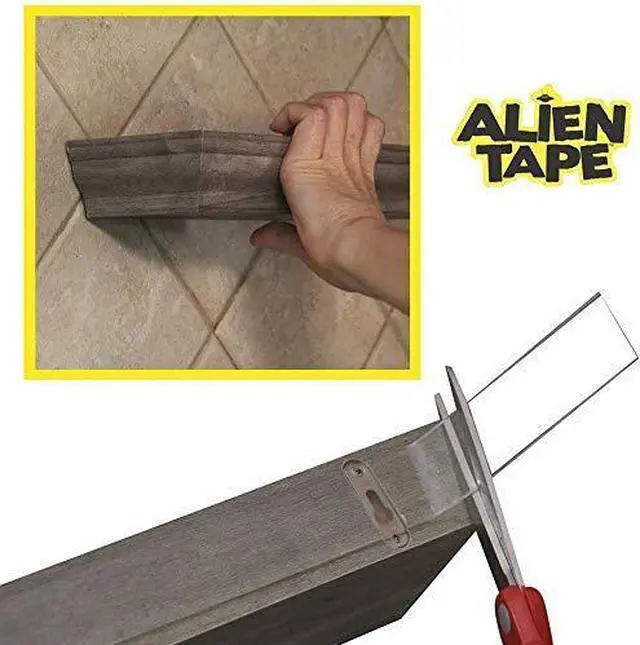 Alt view image 6 of 6 - Heavy Duty Double Sided Tape, Nano Tape, Feet Clear Adhesive Tape for Poster Photo Wall Decor As Seen on TV, (2 Rolls - 14 Feet)