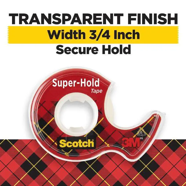 Alt view image 2 of 7 - Super-Hold Tape, 2 Rolls, 3/4 x 600 Inches, Dispensered