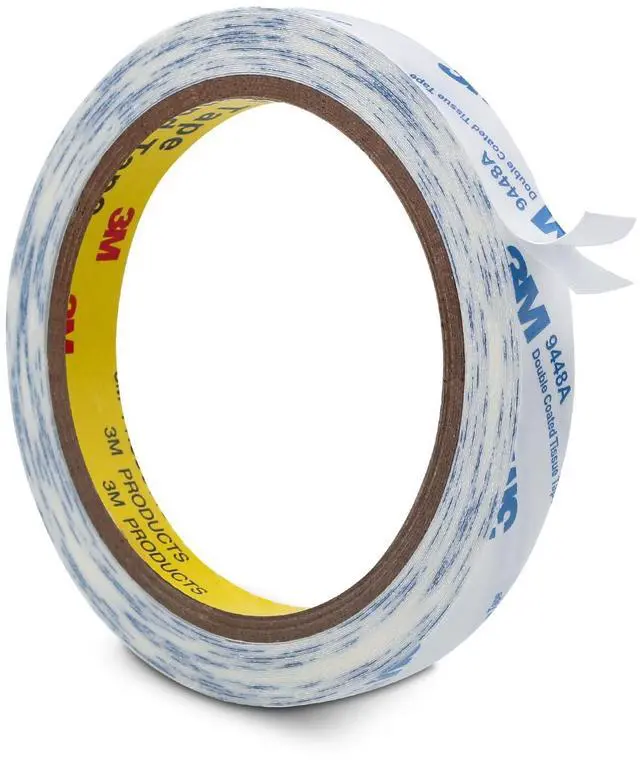 Main image of 3M Double Sided Tape Thin 0.5"×32.8Ft, 9448A Double Coated Tissue Tape