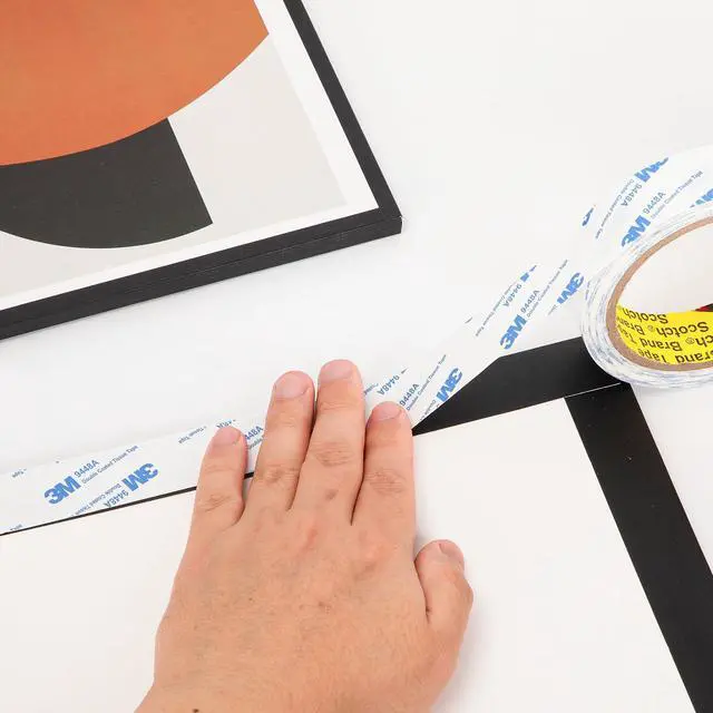 Alt view image 4 of 7 - 3M Double Sided Tape Thin 0.5"×32.8Ft, 9448A Double Coated Tissue Tape