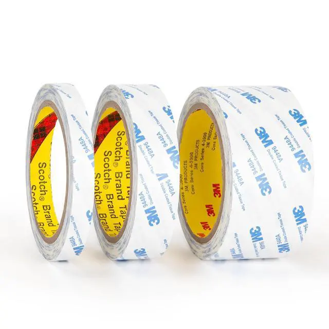 Alt view image 7 of 7 - 3M Double Sided Tape Thin 0.5"×32.8Ft, 9448A Double Coated Tissue Tape