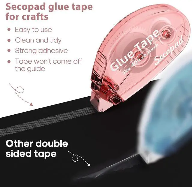 Alt view image 2 of 6 - Scrapbook Tape,0.3IN x 40FT Glue Tape, 6 Pack Adhesive Glue Runner