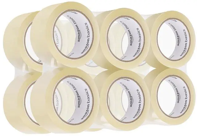 Main image of Shipping Packing Tape for Packaging, Moving and Storing, Clear, 1.88 in x 72.2 yards, 1.8mil Thickness, 12-Roll