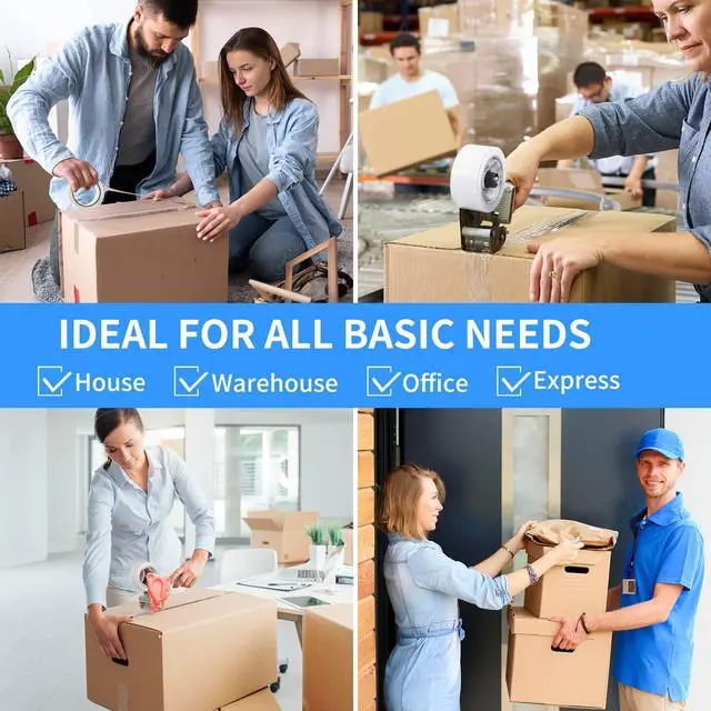 Alt view image 6 of 7 - Clear Packing Tape (6 Rolls), Heavy Duty Packaging Tape for Shipping Packaging Moving Sealing, 2.7mil Thick, 1.88 inches Wide, 60 Yards Per Roll, 360 Total Yards