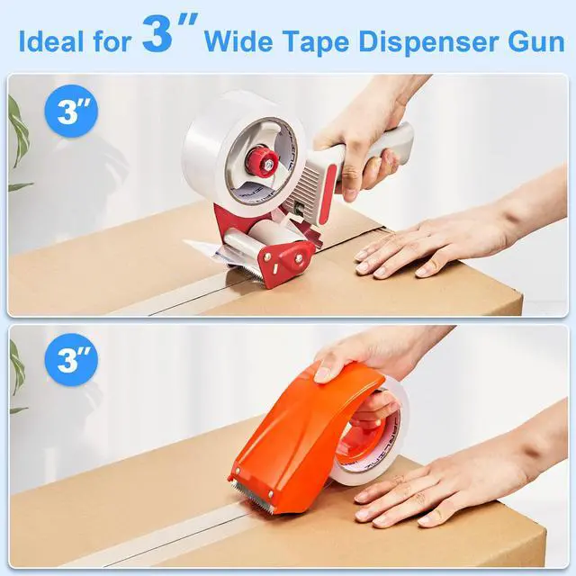 Alt view image 4 of 7 - Clear Packing Tape (6 Rolls), Heavy Duty Packaging Tape for Shipping Packaging Moving Sealing, 2.7mil Thick, 1.88 inches Wide, 60 Yards Per Roll, 360 Total Yards