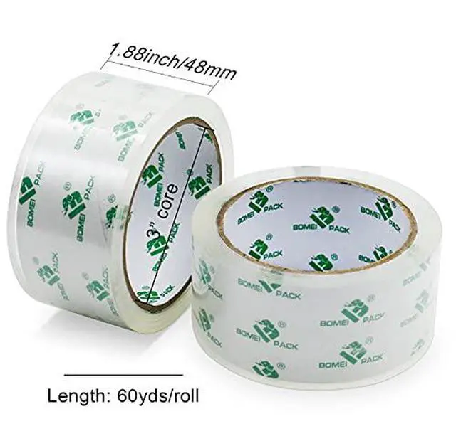 Alt view image 3 of 6 - Crystal Clear Packing Tape, Packaging Tape Refill Rolls, 6 Rolls 2Mil x1.88 60 Yards for Sealing, Moving, Shipping, Office&Storage
