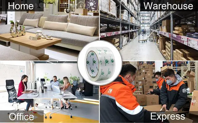 Alt view image 4 of 6 - Crystal Clear Packing Tape, Packaging Tape Refill Rolls, 6 Rolls 2Mil x1.88 60 Yards for Sealing, Moving, Shipping, Office&Storage