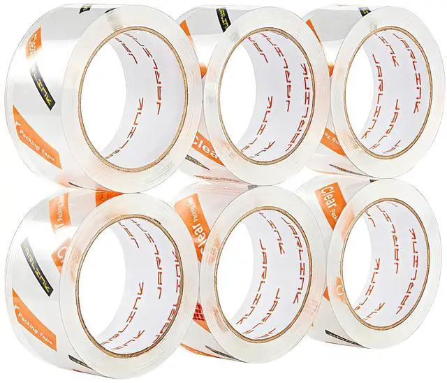 Main image of 6 Rolls Crystal Clear Packing Tape, 328 Yards Heavy Duty Packaging Tape Refills for Shipping Packaging Mailing Moving Supplies, 1.88 inch x 54.6 Yards
