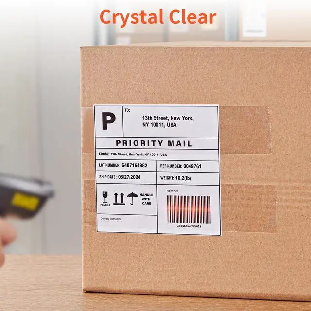 Alt view image 2 of 7 - 6 Rolls Crystal Clear Packing Tape, 328 Yards Heavy Duty Packaging Tape Refills for Shipping Packaging Mailing Moving Supplies, 1.88 inch x 54.6 Yards