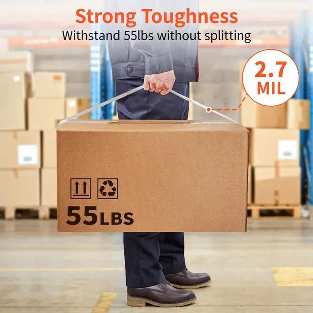 Alt view image 5 of 7 - 6 Rolls Crystal Clear Packing Tape, 328 Yards Heavy Duty Packaging Tape Refills for Shipping Packaging Mailing Moving Supplies, 1.88 inch x 54.6 Yards