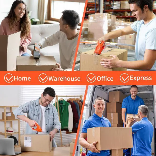 Alt view image 7 of 7 - 6 Rolls Crystal Clear Packing Tape, 328 Yards Heavy Duty Packaging Tape Refills for Shipping Packaging Mailing Moving Supplies, 1.88 inch x 54.6 Yards