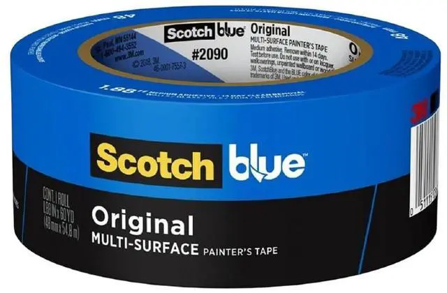 Main image of Original Multi-Surface Painters Tape, 2 Inch Wide (1.88 in. x 60 Yds), 1 Roll Blue Paint Tape Protects Surfaces & Removes Easily, Masking Tape for Indoor and Outdoor Use (2090-48NC)