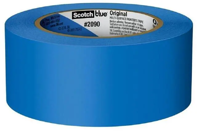Alt view image 3 of 6 - Original Multi-Surface Painters Tape, 2 Inch Wide (1.88 in. x 60 Yds), 1 Roll Blue Paint Tape Protects Surfaces & Removes Easily, Masking Tape for Indoor and Outdoor Use (2090-48NC)
