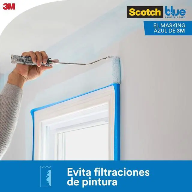 Alt view image 5 of 6 - Original Multi-Surface Painters Tape, 2 Inch Wide (1.88 in. x 60 Yds), 1 Roll Blue Paint Tape Protects Surfaces & Removes Easily, Masking Tape for Indoor and Outdoor Use (2090-48NC)