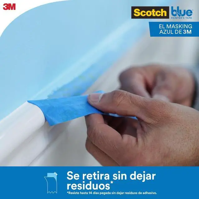 Alt view image 6 of 6 - Original Multi-Surface Painters Tape, 2 Inch Wide (1.88 in. x 60 Yds), 1 Roll Blue Paint Tape Protects Surfaces & Removes Easily, Masking Tape for Indoor and Outdoor Use (2090-48NC)