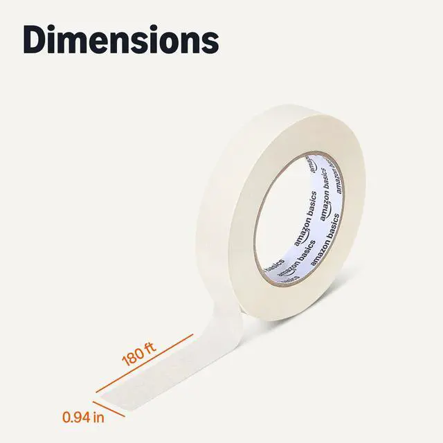 Alt view image 5 of 5 - Masking Tape, Hand-Tearable Painters Tape, Rubber Adhesive, 0.94 Inch x 60 Yard, Beige, 6 Rolls