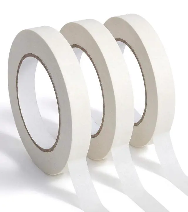 Main image of Masking Tape, 0.6 inch, 3 Pack, 3 x 55 Yards, Beige