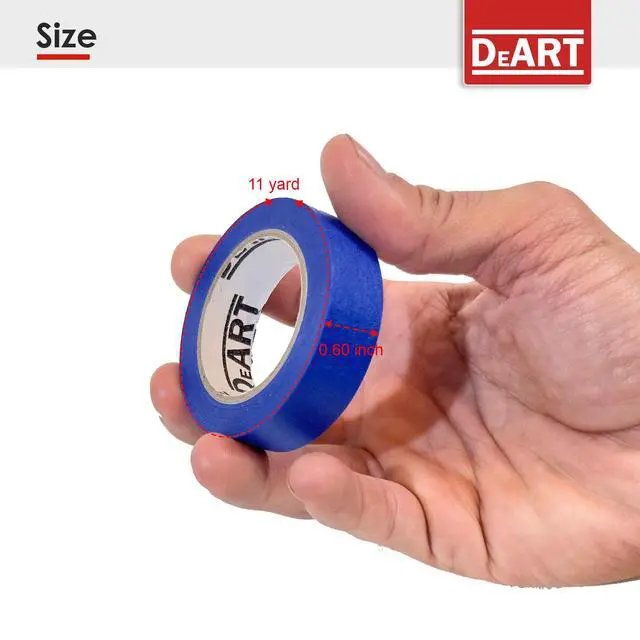 Alt view image 5 of 7 - Colored Masking Tape Painters Tape 12 or 8 Pack 1 inch or 0.6 Inches Kids Arts Craft Supplies Coding Whiteboard Dry Erase Board Tape Thin Paper Tape Paint Tape No Residue Easy Removal DIY Crafts Arts