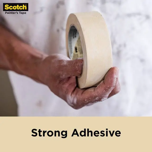 Alt view image 7 of 7 - Painter's Tape Contractor Grade Masking Tan, Tape for General Use, Multi-Surface Adhesive Tape, 1.41 Inches x 60.1 Yards, 6 Rolls