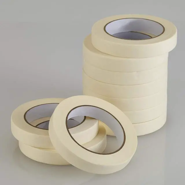 Alt view image 2 of 7 - Masking Tape 10 Pack General Purpose Beige White Color, 0.75 inch x 55 Yards x 10 Rolls (550 Total Yards), for Painting, Home, Office, School Stationery, Arts, Crafts etc. (3004)