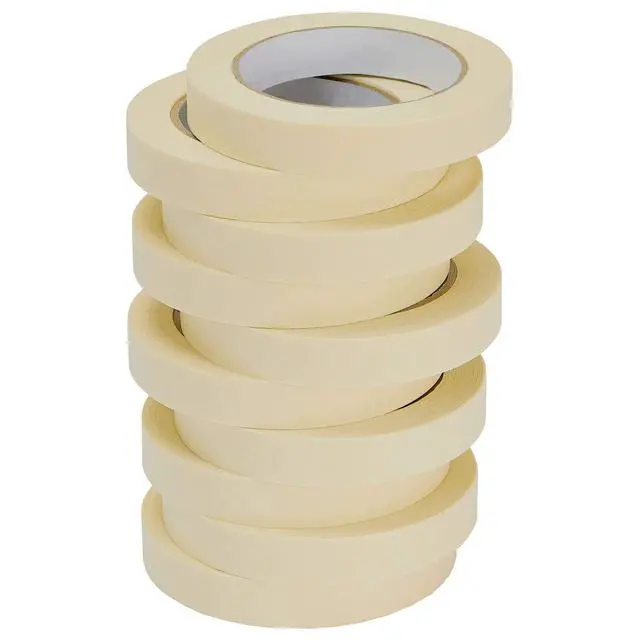 Alt view image 5 of 7 - Masking Tape 10 Pack General Purpose Beige White Color, 0.75 inch x 55 Yards x 10 Rolls (550 Total Yards), for Painting, Home, Office, School Stationery, Arts, Crafts etc. (3004)