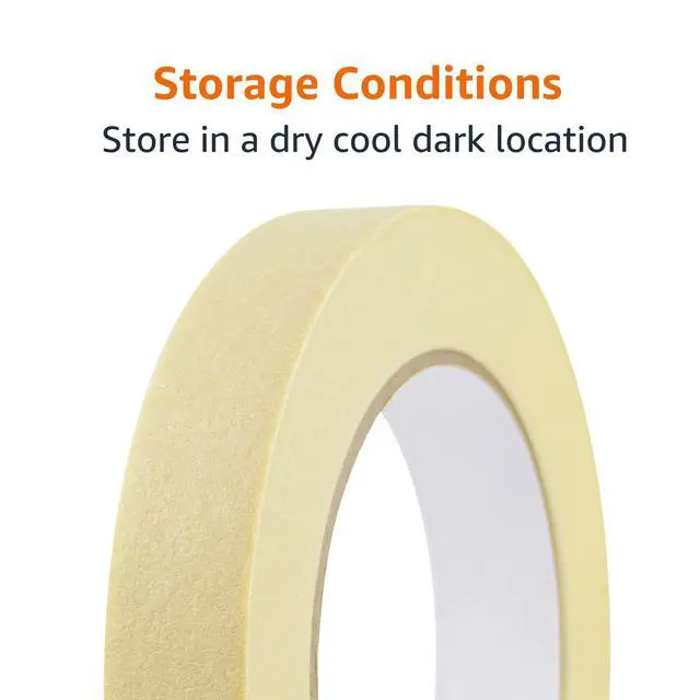 Alt view image 4 of 5 - Low Tack Masking Tape, General Purpose, Hand Tearable, Removes Easily, for Labeling, 0.7 inch x 180 feet, Beige, 3-Pack
