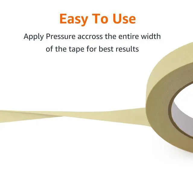Alt view image 3 of 5 - Low Tack Masking Tape, General Purpose, Hand Tearable, Removes Easily, for Labeling, 0.7 inch x 180 feet, Beige, 3-Pack