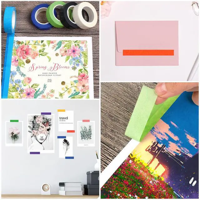 Alt view image 7 of 7 - 12PCS Colored Masking Tape, Kids Art Supplies, DIY Craft Tape, Colored Tape Rolls, Colored Painters Tape, 1.7cm x 12m (2/3In x 13Yards)