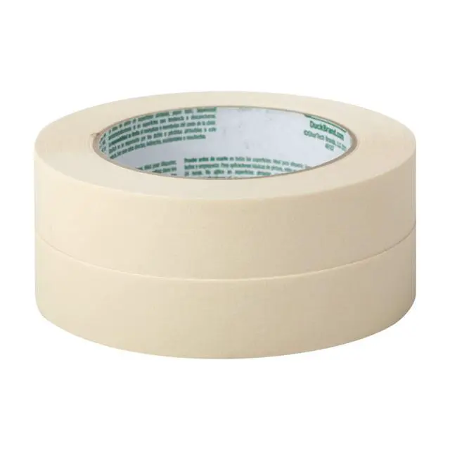 Alt view image 2 of 3 - Brand General Purpose Masking Tape 1 in. Wide (0.94 in x 60 yd), Strong Adhesion for Everyday Use, Beige, 2 Roll Pack (241577)