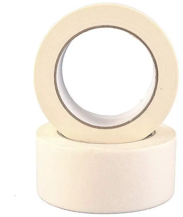 Alt view image 3 of 7 - Masking Tape, 2 Pack, 2 inches x 55 Yards (164 ft), General Purpose Beige Multi-Surface Tape for Painting, Labeling and Craft, 2 Rolls