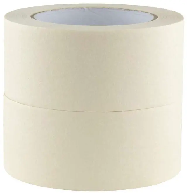 Alt view image 4 of 7 - Masking Tape, 2 Pack, 2 inches x 55 Yards (164 ft), General Purpose Beige Multi-Surface Tape for Painting, Labeling and Craft, 2 Rolls