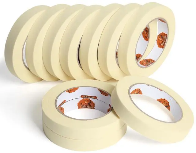 Main image of General Purpose Masking Tape Beige White 0.7" x 60Yards x 10Rolls