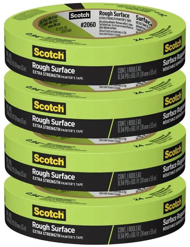 Main image of 2060-1A 2060 Masking Tape, 1-Inch by 60-Yard, Green, 4 Pack