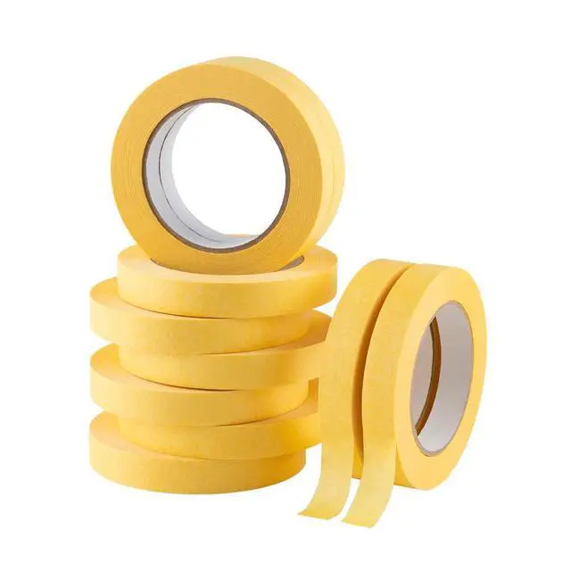 Alt view image 6 of 7 - 10-Pack Automotive Refinish Masking Tape Yellow 18mm x 55m, Cars Vehicles Auto Body Paint Tape, Automotive Painters Tape Bulk Set 0.7-inch x 60 Yards x 10 Rolls